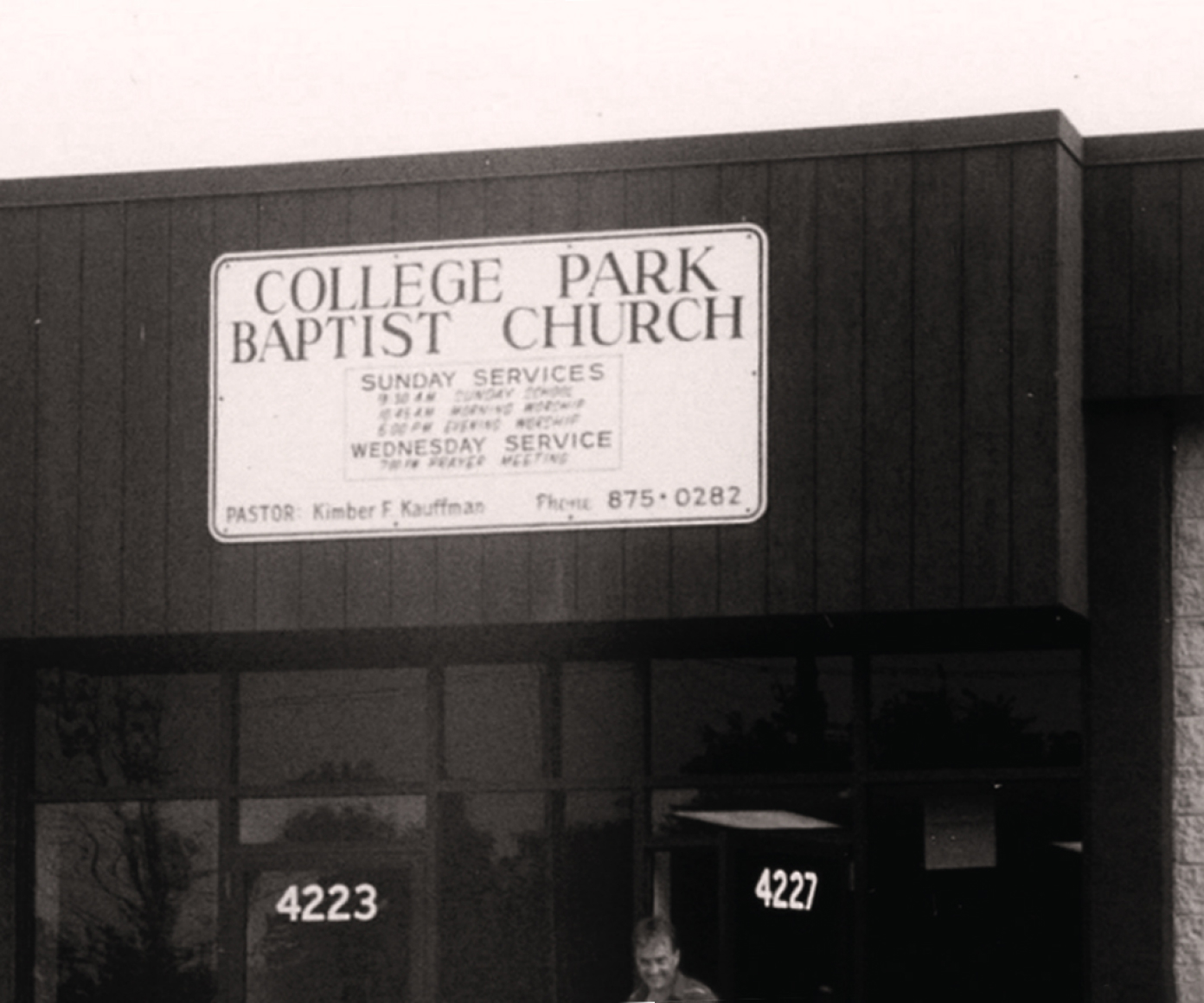 Artboard-1-1 Sign for College Park Baptist Church on a building